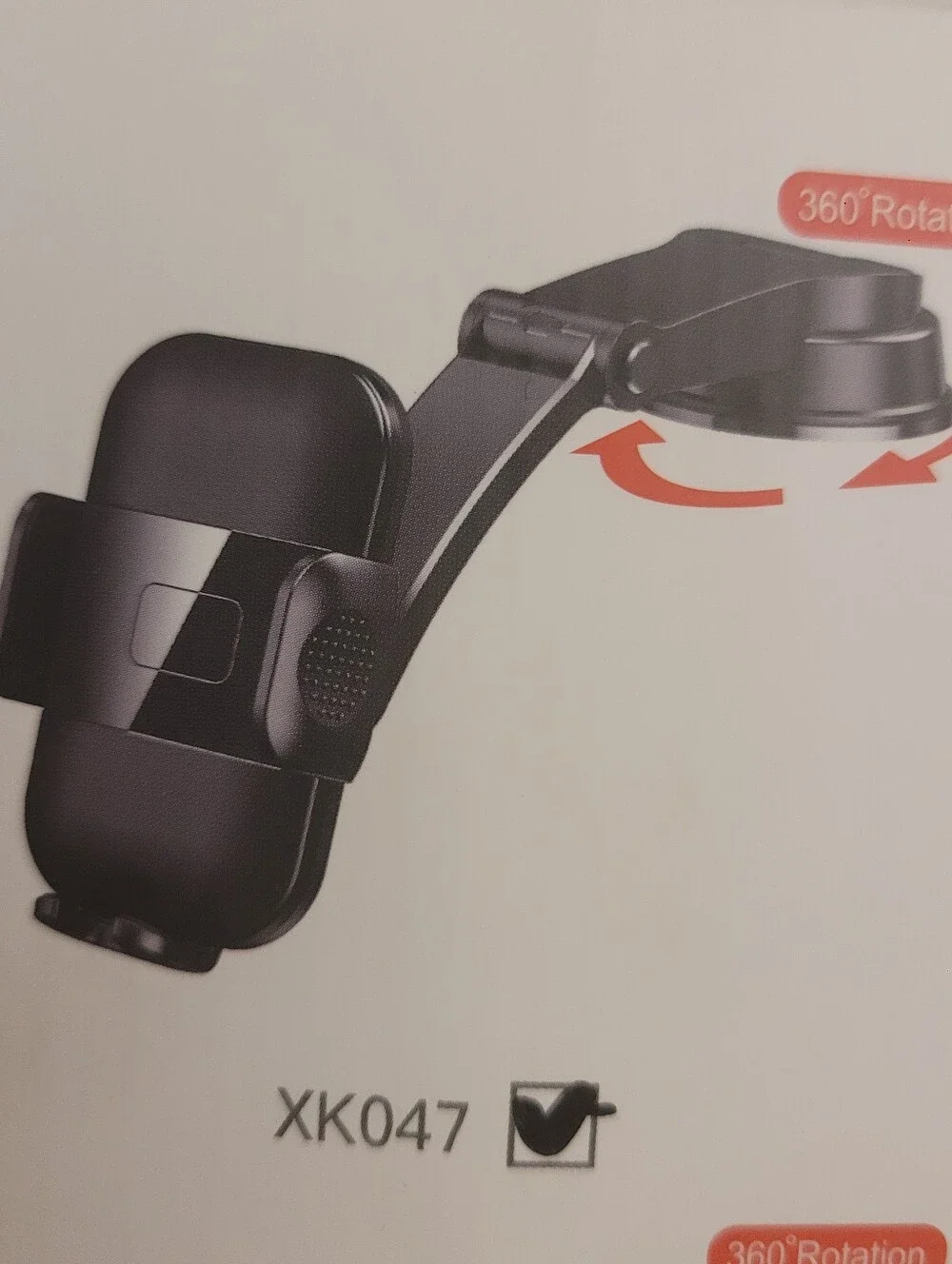 Pink universal car phone holder designed for attachment to a dashboard